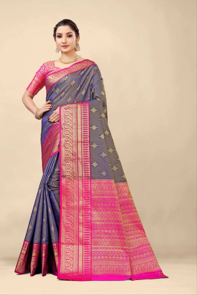 MS New Gola Tissue 2 Weaving Silk Sarees Catalog